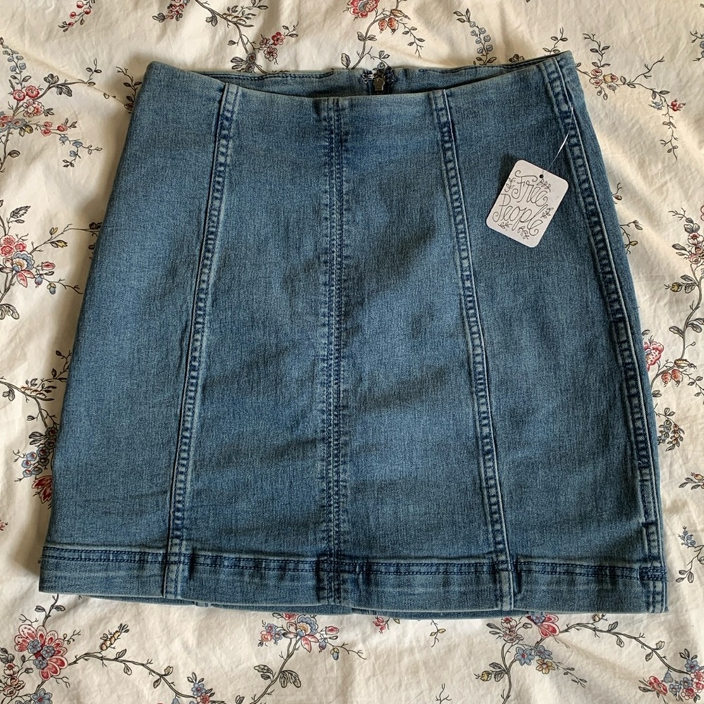 Free People Denim Mini Skirt